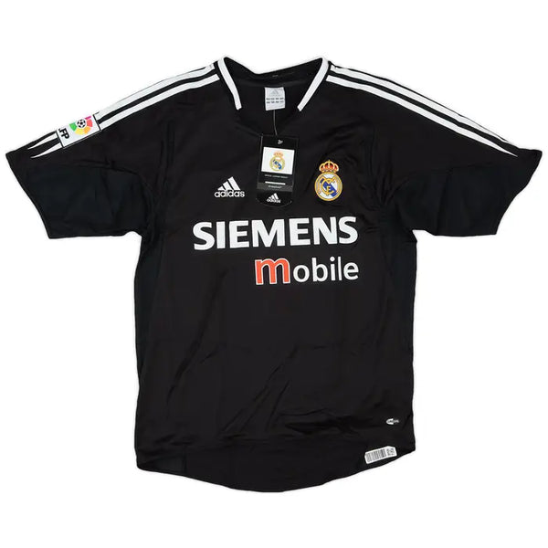 Camisa Retrô Real Madrid Away 2003/04 RONALDO #9 Preta