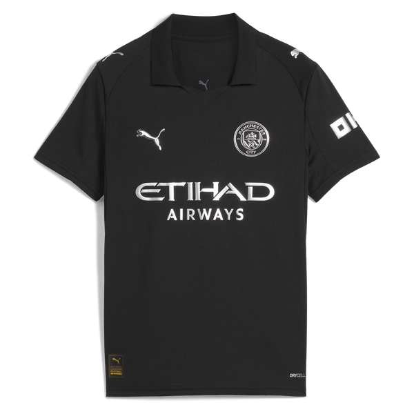 Camisa Manchester City II Away #HAALAND Masculino 2025/26 Preta