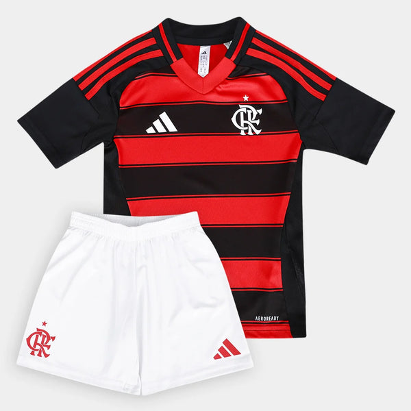 Kit Infantil Flamengo 25/26 Vermelho e Preto