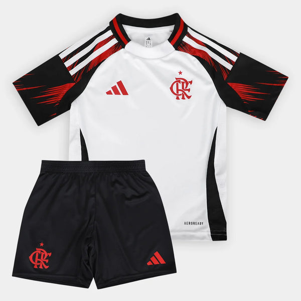 Kit Infantil Flamengo 25/26 Branco e Vermelho