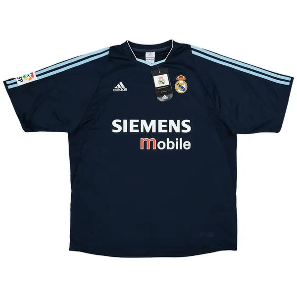 Camisa Retrô Real Madrid Away 2003/04 RONALDO #9 Azul Marinho